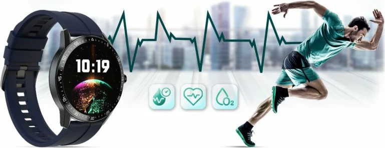 Smartwatch unisex G.ROSSI, zi e kaltër