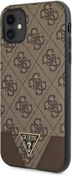 Mbështjellës Guess 4G Triangle Collection për iPhone 11/Xr 6.1", Kafe