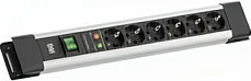 Zgjatues rryme Bachmann Connectus, 6x CEE7/3, SPD, switch, kabllo 2m, CEE7/7, gri