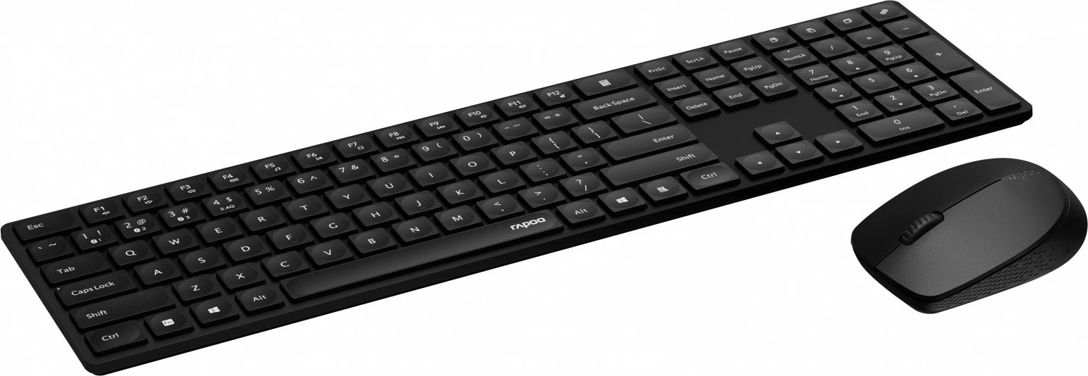 Set wireless tastierë dhe maus RAPOO 8020M, i zi