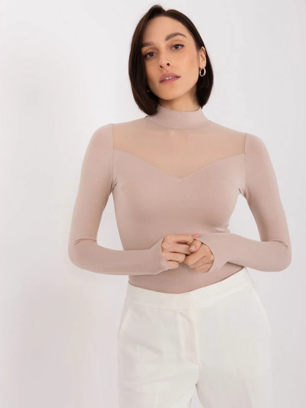 Bluzë viskoze BASIC FEEL GOOD, bezhë