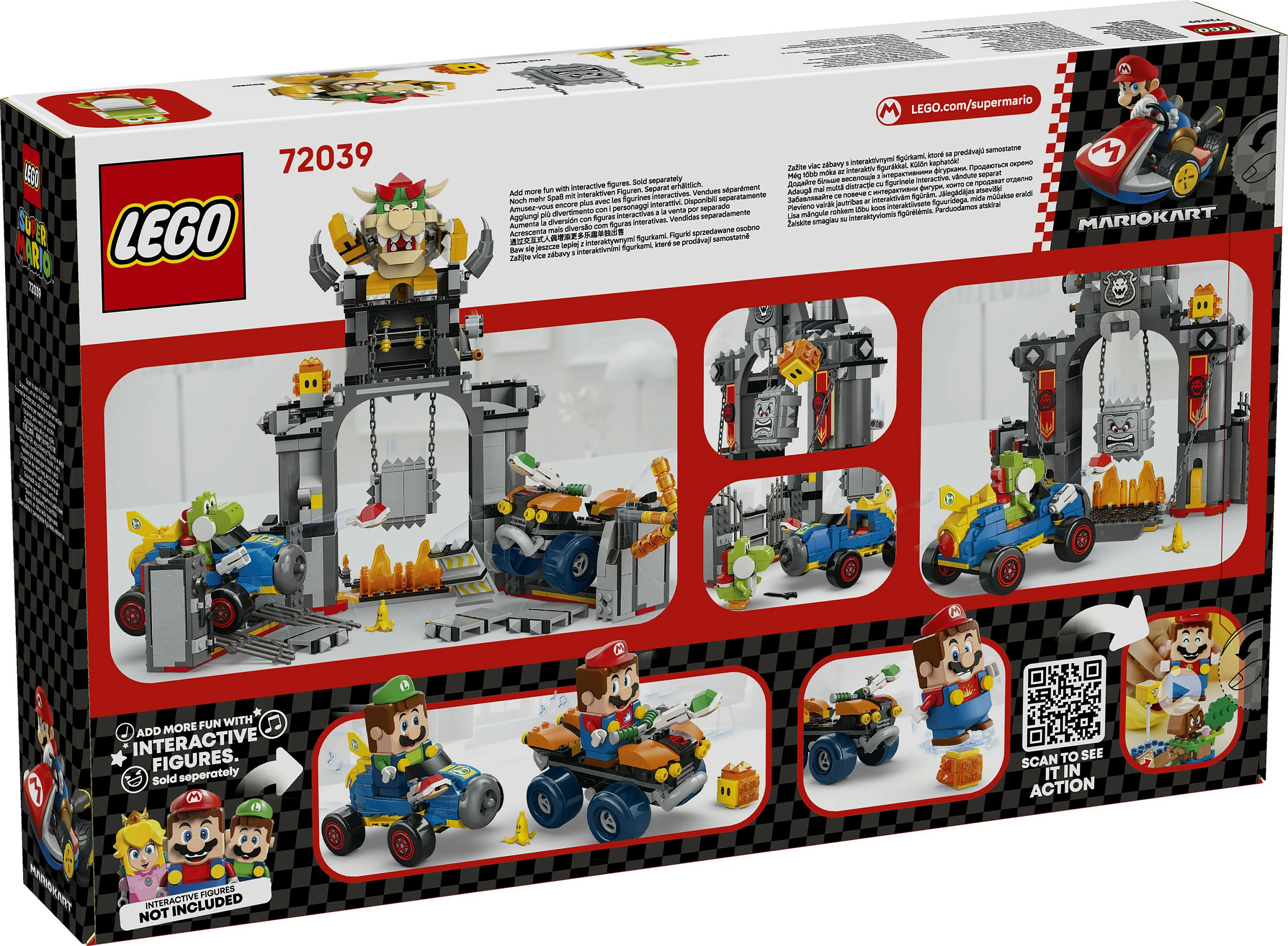 Set ndërtimi LEGO Super Mario Mario Kart 72039 Bowser's Castle, 1068 pjesë, 9+, multikolor