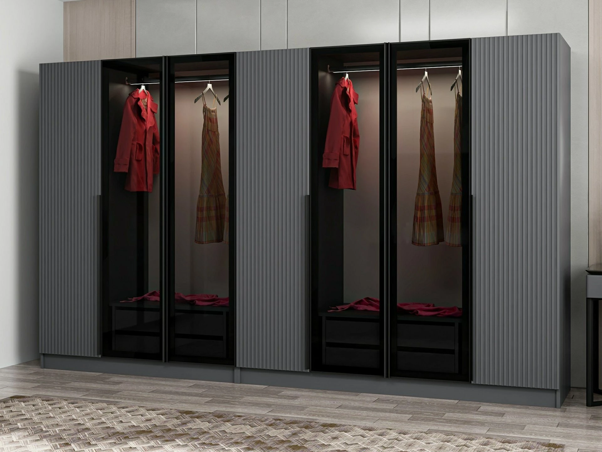 Dollap Skye Decor, Kale Plus, fume, 315x210x52cm