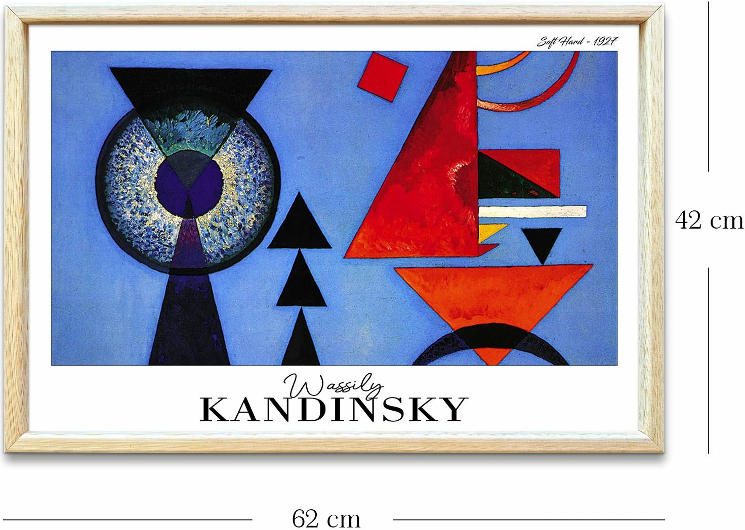Pikturë dekorative me kornizë, Wallity, 4262AHSKANDINSKY-029, shumëngjyrëshe, 42x62cm