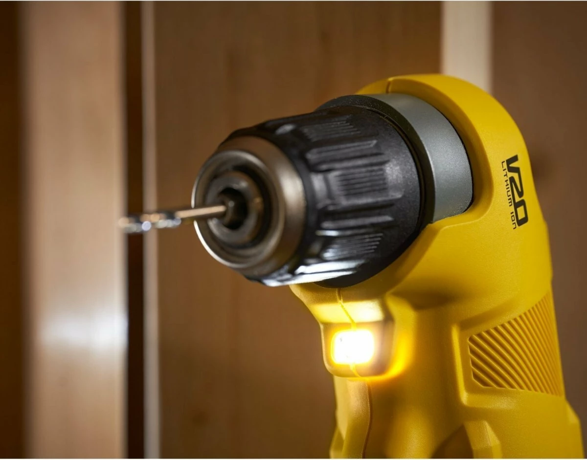 Bormashinë këndore Stanley FATMAX SFMCD750D2K 18V V20, 45Nm, 10mm, 2x2Ah, me karikues, me valixhe, e verdhë/zezë
