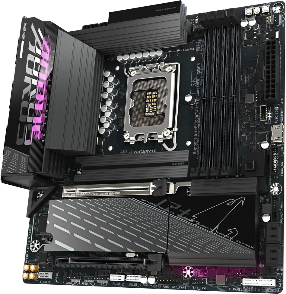 Pllakë amë Gigabyte, B860M AORUS ELITE WIFI6E, Intel Core Ultra Series, 12+1+2+1 Phases VRM, WiFi 6E