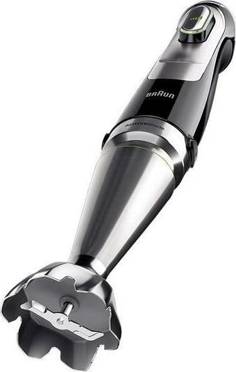 Blender dore Braun MQ9195XLI 1200 W me procesor ushqimi, grirës, rrahëse dhe gota, Inox/zi