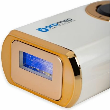 Epilator laser oromed ORO-IPL ICE, i bardhë dhe i artë, set me 3 koka
