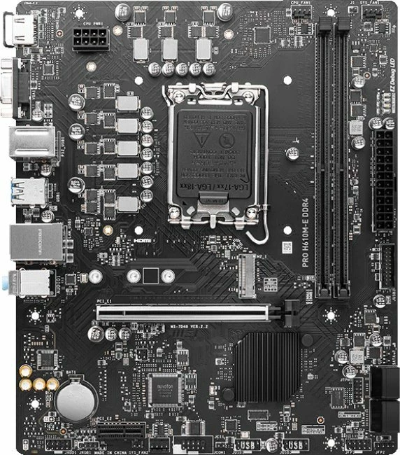 Pllakë amë MSI PRO H610M-E DDR4, 2 slote RAM, deri 64GB