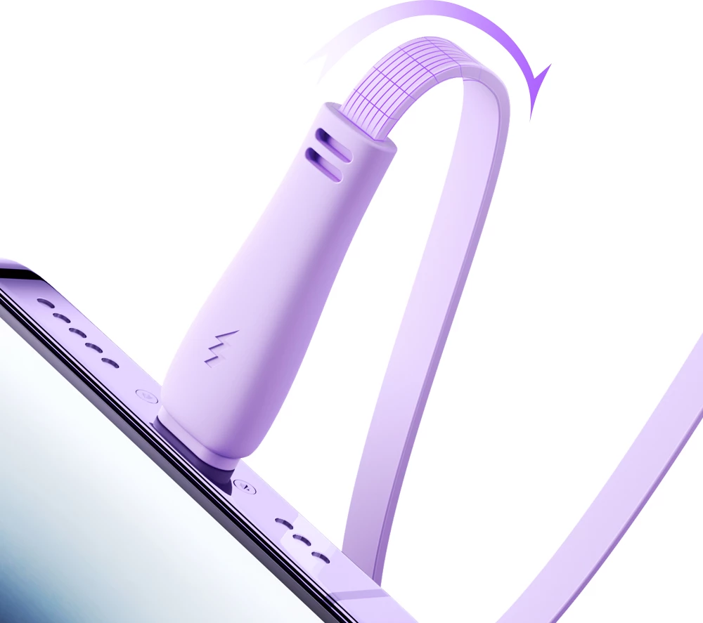 Kabllo 3-në-1 Joyroom Colorful Series S-A40, 1m, USB-A në USB-C/Lightning/microUSB, vjollcë