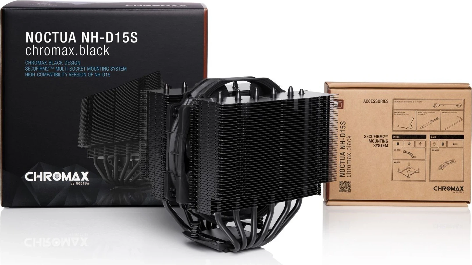 Ftohës Noctua NH-D15S, 14 cm, i zi