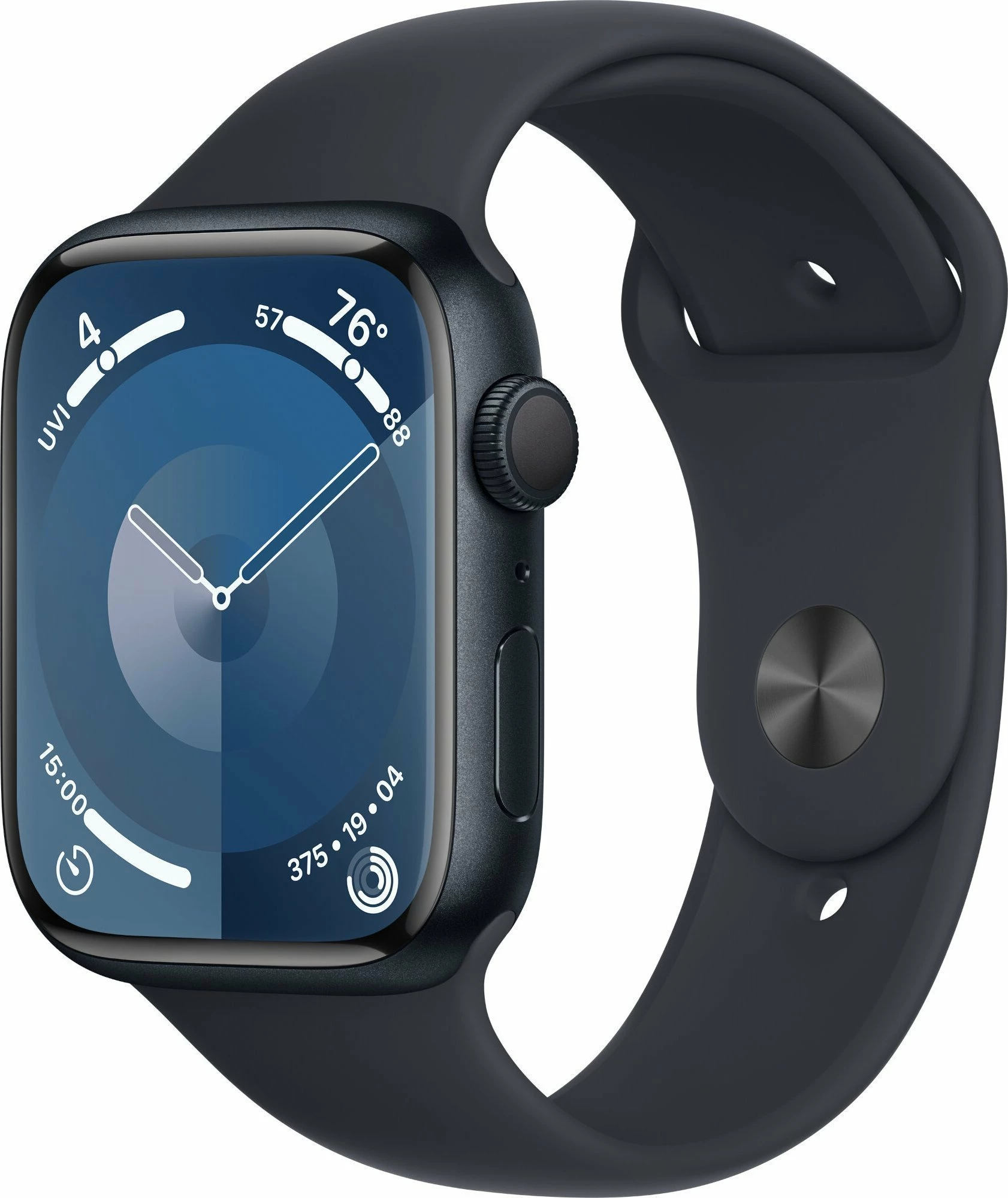 Smartwatch Apple Watch Series 9 MR993 45mm GPS, alumini, rrip Sport S/M, Midnight/Navy