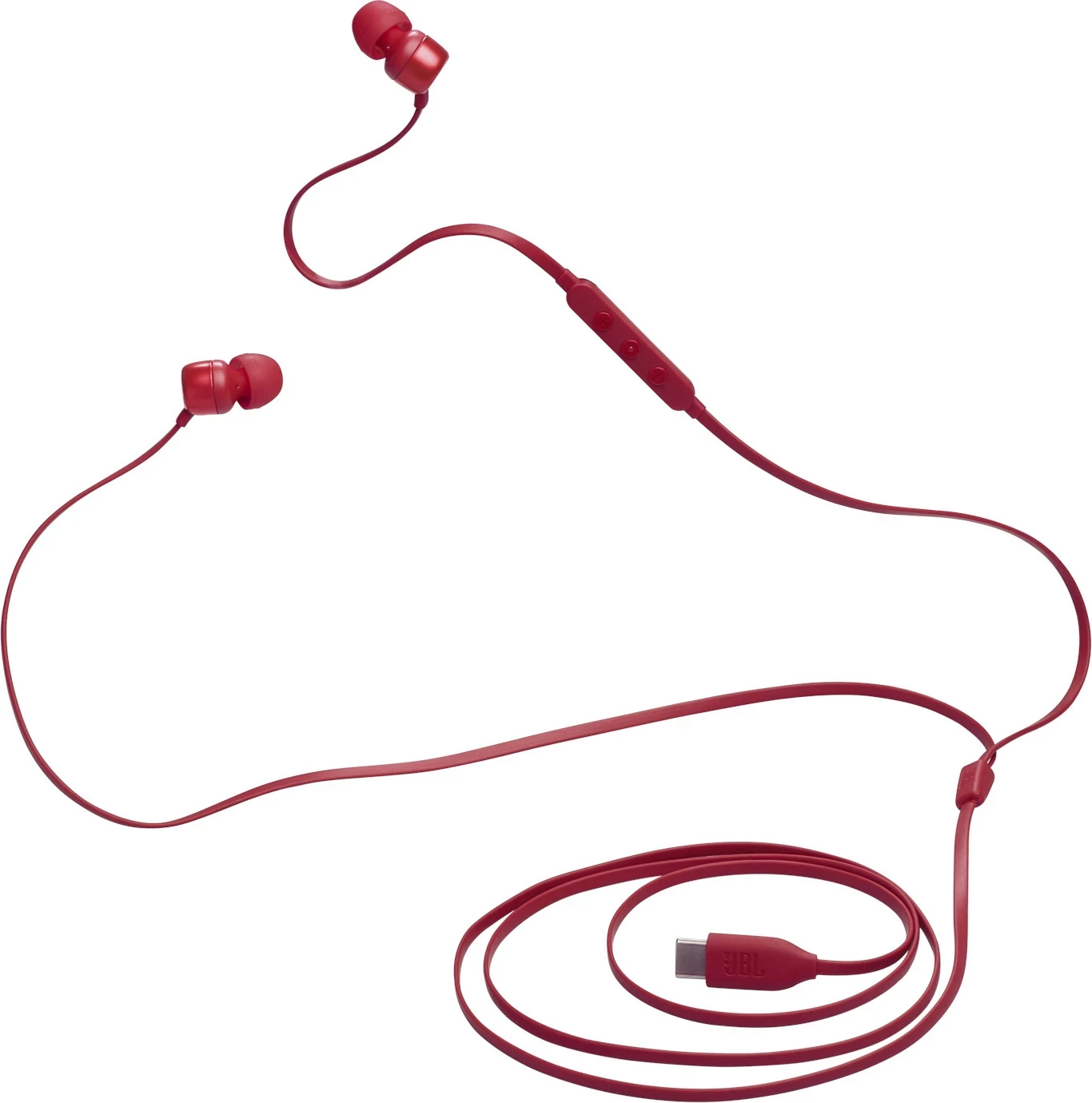 Kufje JBL Tune 310C USB-C me mikrofon, të kuqe