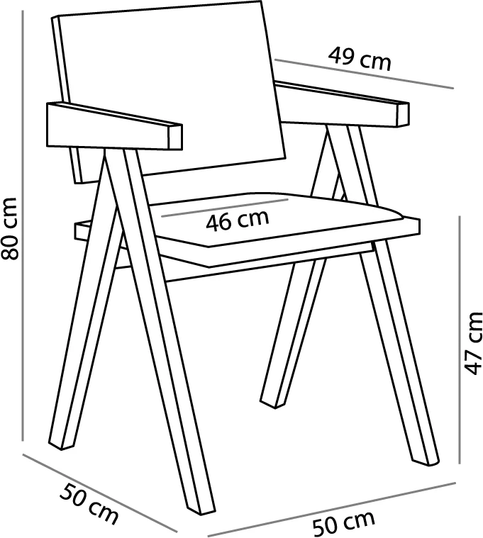 Karrige Samurai, natyrale-bezhë, 50x50x80