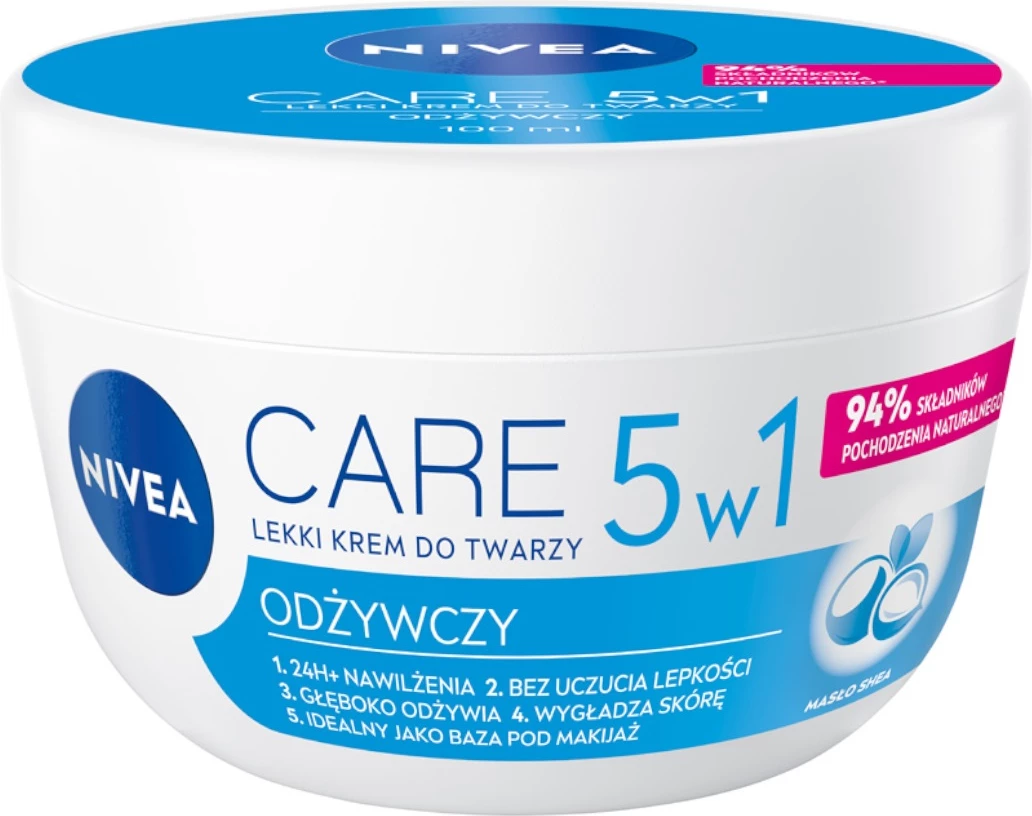 Krem fytyre për femra Nivea Care 5w1 Nourishing Light, 100ml