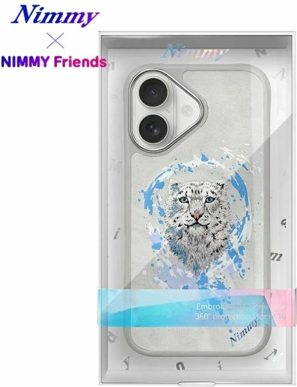 Kapak MagSafe Nimmy Pantera për iPhone 16, gri e çelët
