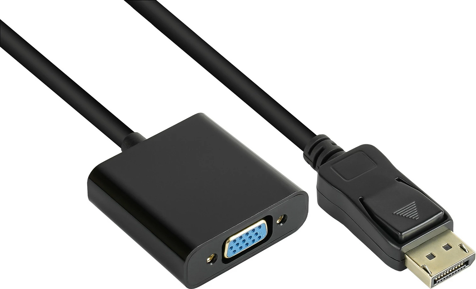 Kabl adaptues GoodConnections DP-AD11, DisplayPort në VGA, 2 m, 1920x1200@60Hz, e zezë