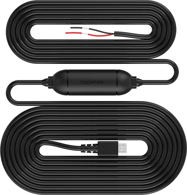 Adapter energjie për makinë DDPAI Hardwire Kit MINI, micro USB, 3.5m, i zi