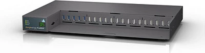 Server për dongla SEH dongleserver ProMAX, 20x USB, 2x LAN Gigabit, 1U Rack, Zi/Kaltër