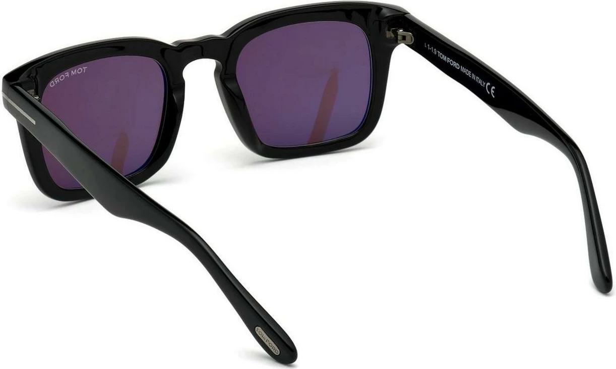 Syze dielli për meshkuj Tom Ford DAX FT0751-N 01A, të zeza [Ngjyra: 50]