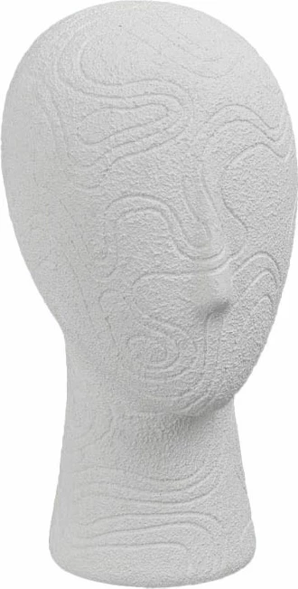 Dekor fytyre IMPERIAL, rrëshirë e bardhë, 12.3x15.5x24.3cm