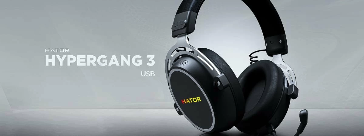 Kufje gaming Hator Hypergang 3 USB (ESH50), me mikrofon, 53 mm, të zeza