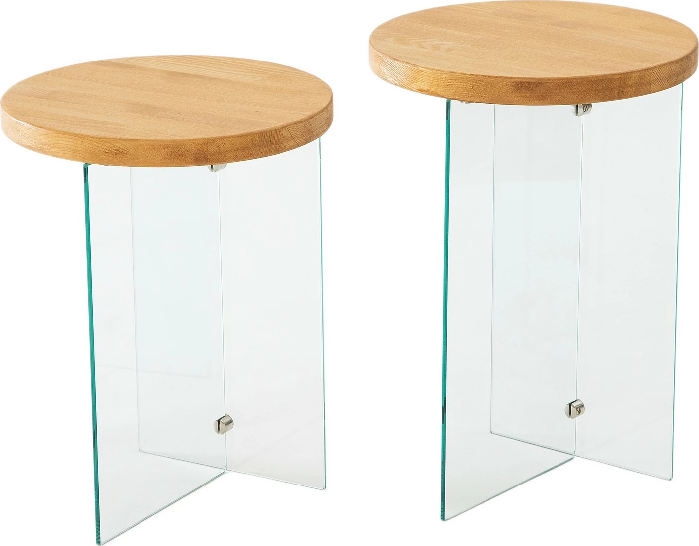 Set tavolinash kafeje Skye Decor, Serenity 2, lis, transparent