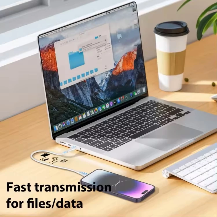 Kabllo karikimi dhe të dhënash USB-C në USB-C LDNIO LC612C 65W 2m, e gjelbër