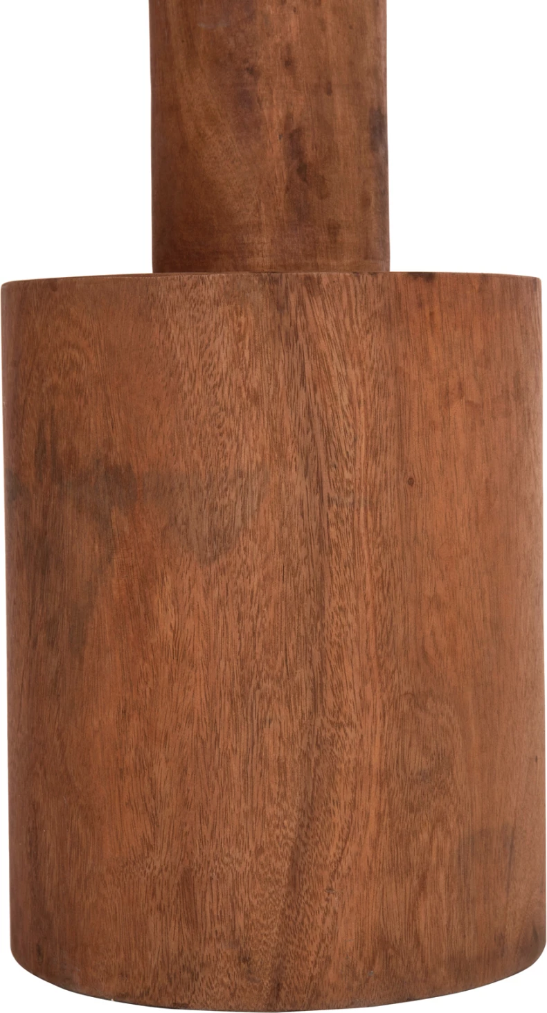 Tavolinë anësore BERMAL, dru suar i fortë, ngjyrë natyrale, FH9889.11, 35x65cm