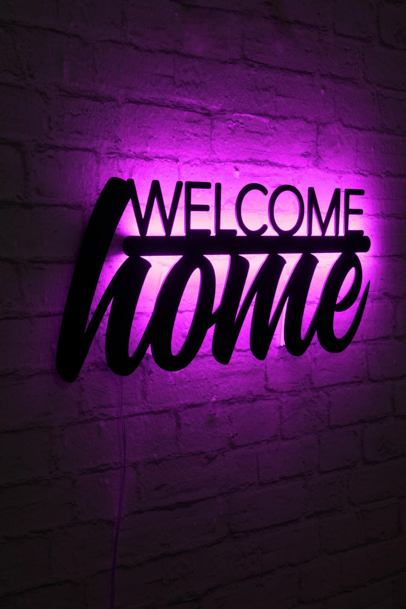 Ndriçim dekorativ LED, 'Welcome Home', ngjyrë rozë