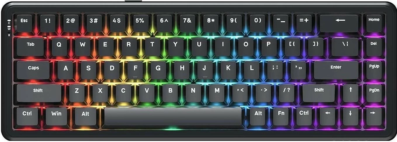 Tastierë mekanike Ajazz AK680 MAX, 65%, USB-C me kabllo, RGB, e zezë