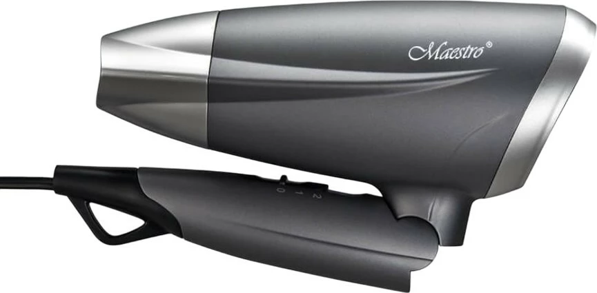 Tharëse flokësh Feel-Maestro MR-207, 1400W, dorezë e palosshme, Gri/Argjend