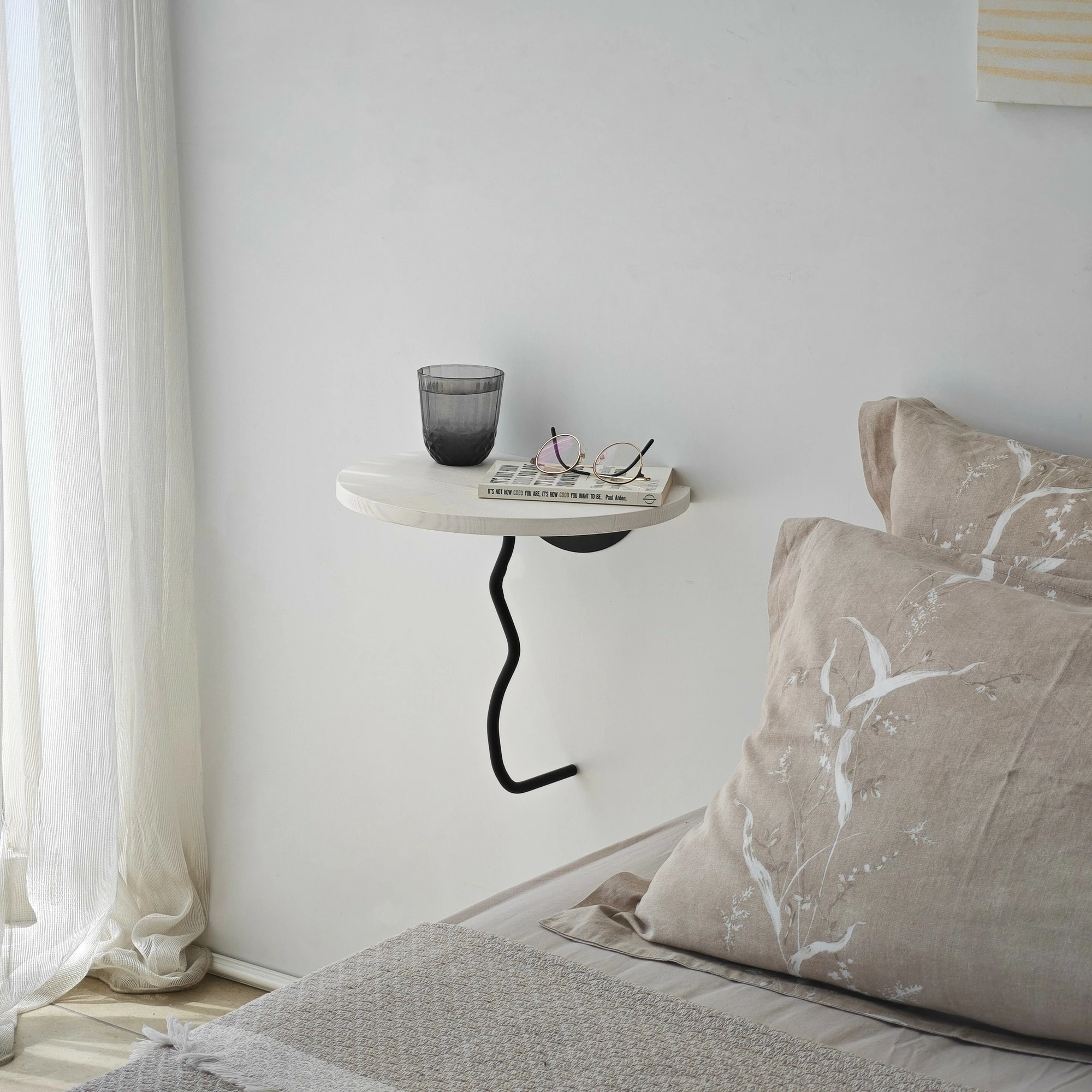 Raft muri Skye Decor, Leo, i zi dhe i bardhë