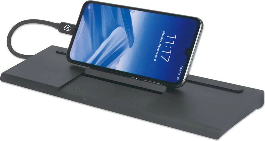 Docking station MANHATTAN USB-C 11-in-1, 4K, 3 monitorë, e zezë