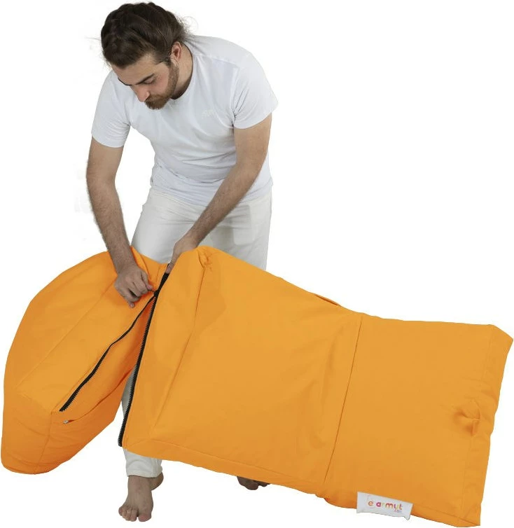 Puf kopshti, portokalli, Atelier del Sofa, Siesta Sofa Bed Pouf