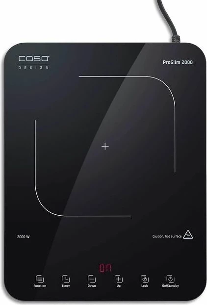 Pllakë induksioni CASO ProSlim 2000 2000W, 1 zonë, Sensor-Touch, timer 240 min, e zezë