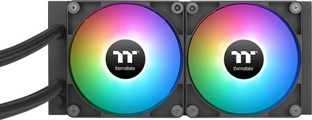 Ftohës uji Thermaltake TH240 V2 Ultra ARGB, 240mm, dy ventilatorë, ndriçim RGB, i zi