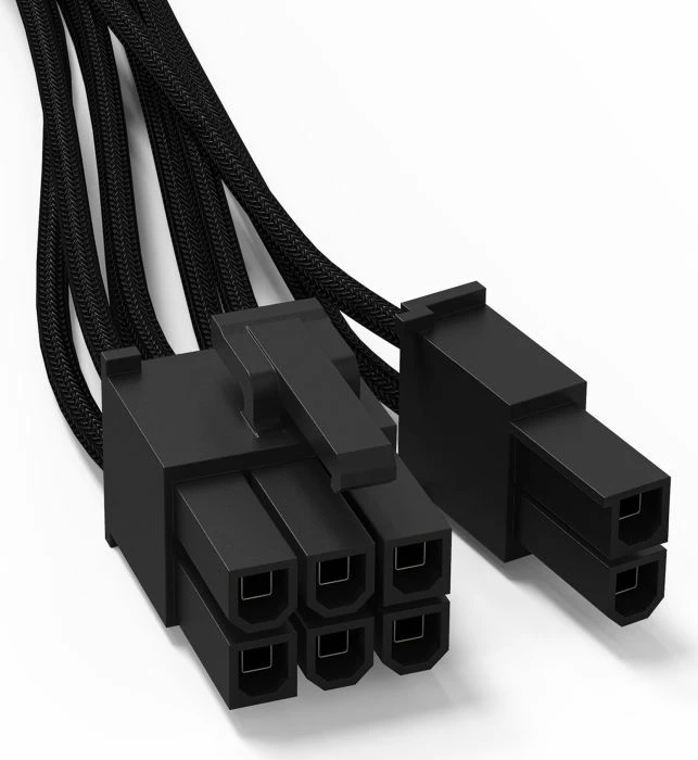 Kabllo energjie PCIe be quiet! BC070, 12-pin në 8-pin (6+2), 0.6 m, e zezë