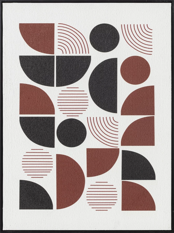 Pikturë dekorative PRISMA, shumëngjyrëshe, MDF e zezë, 60x80x3.2cm