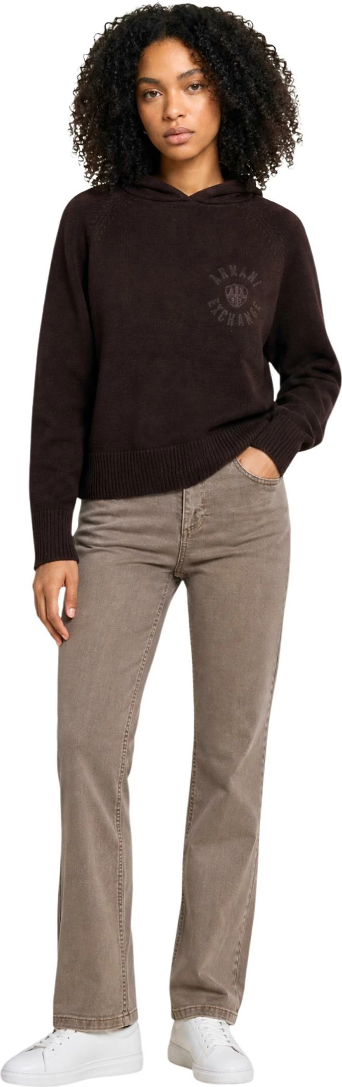 Duks për femra Armani Exchange XW002879 AF16552, kafe e errët [Madhësia: L]