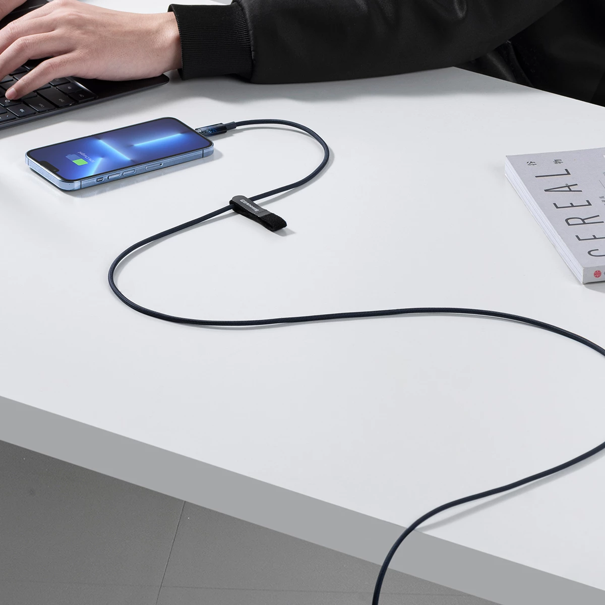 Kabllo Baseus Explorer USB-C në Lightning, 1m, 20W, Kaltër