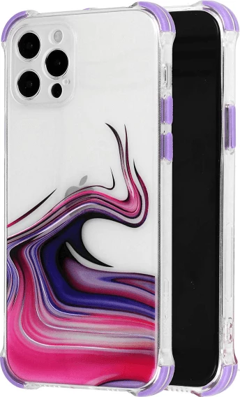 Mbështjellës silikoni anti-shok ONASI SHOCK Abstract për Samsung Galaxy A15 5G, vjollcë