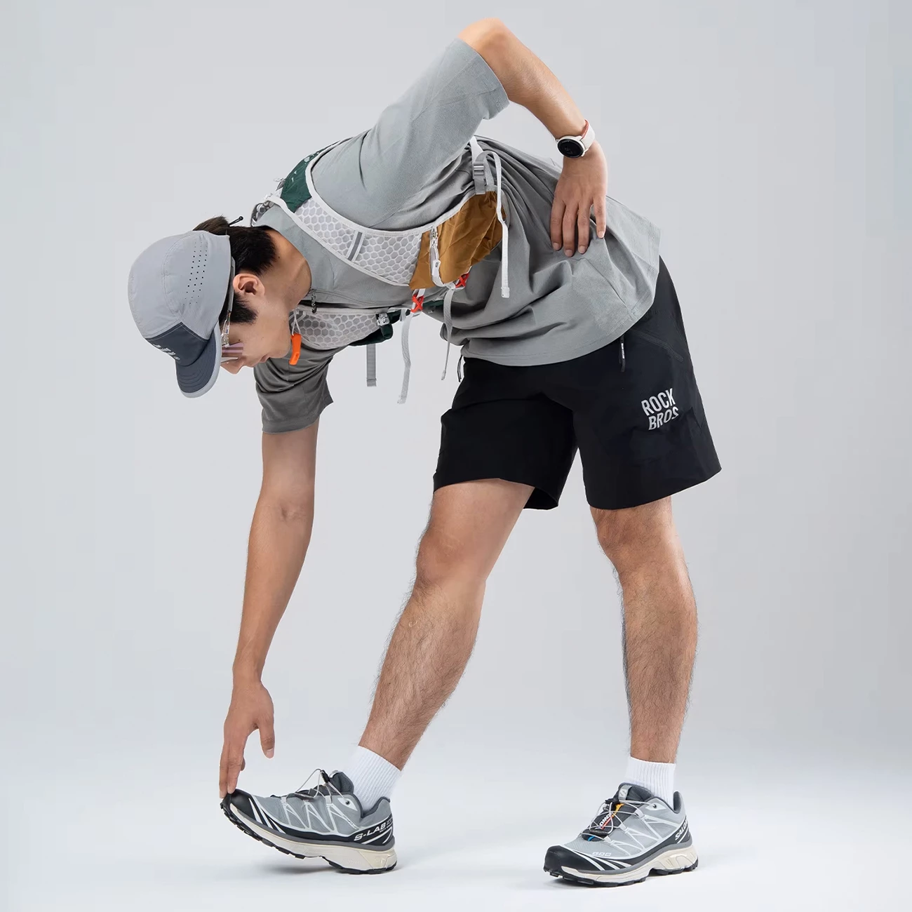 Shorce sportive Rockbros YDDK015, XXXL, me rrip, xhepa me zinxhir YKK, 88% najlon/12% spandeks, të zeza