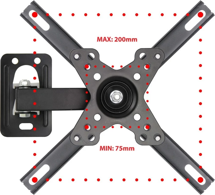 Mbajtëse për TV Esperanza ERW011, 12-50'', e zezë 