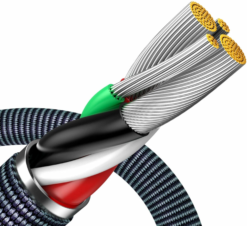 Kabllo karikimi dhe të dhënash Baseus Crystal Shine Series, USB-A në Lightning, 1.2m, 2.4A, e zezë