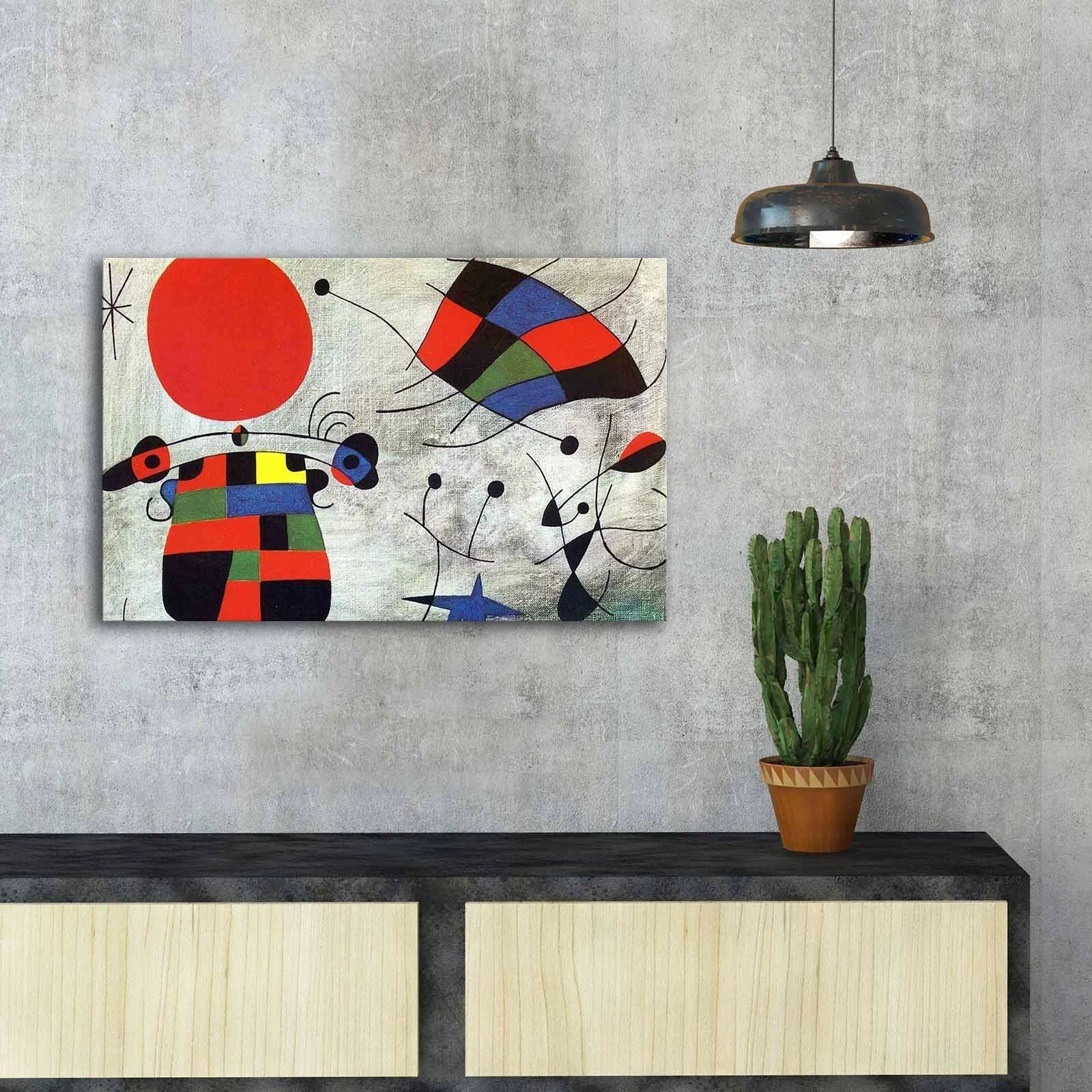 Pikturë dekorative në kanavacë Wallity, FAMOUSART-078, shumëngjyrëshe, 45x70cm