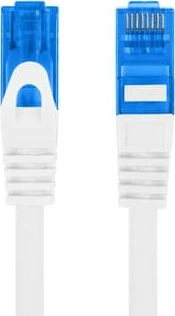Patchcord Lanberg Cat.6A S/FTP LSZH CCA 1m, i bardhë