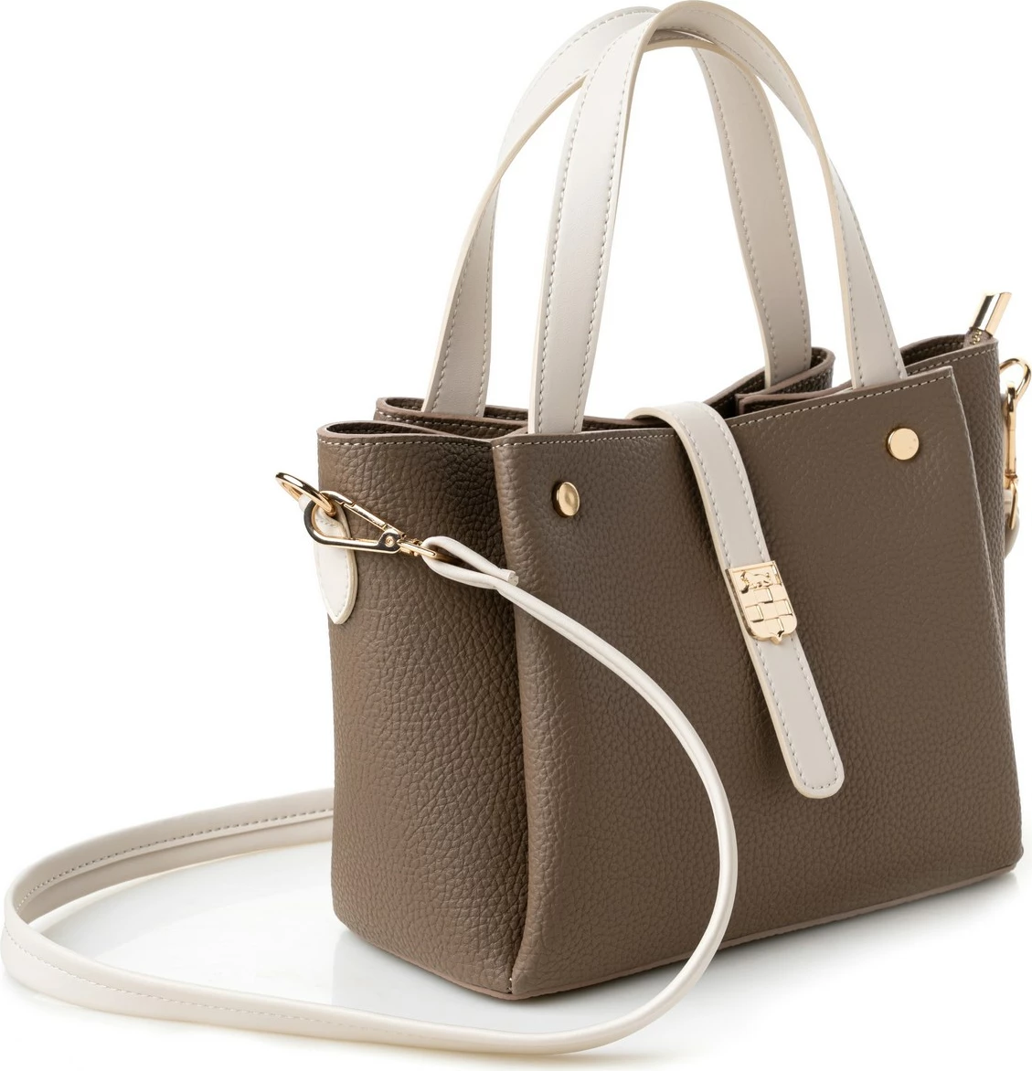 Çantë dore Vince Camuto, Bellagio, ngjyrë mink dhe krem