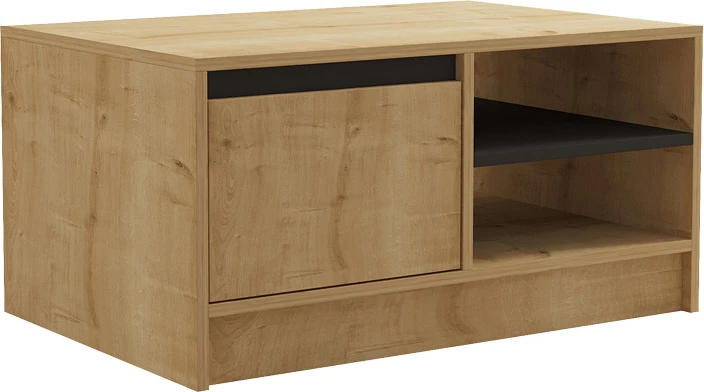 Tavolinë kafeje Narli, ngjyrë lisi, 90x60x45cm