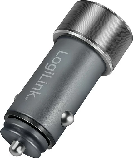 Karikues veture LogiLink 36W, 1x USB-C PD + 1x USB-A QC 3.0, gri